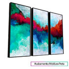 Quadro Decorativo Abstrato Formas Coloridas - 3 Peças | Com M